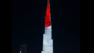 Szenzáció Dubajban: a Burdzs Kalifán elevenedett meg Magyarország