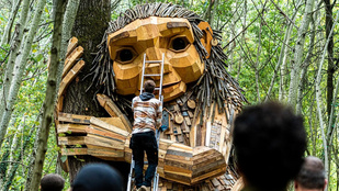 Több méter magas troll bukkant fel az egyik magyar erdőben