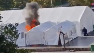 Lövöldözés volt Belgrádban, kigyulladt egy sátor