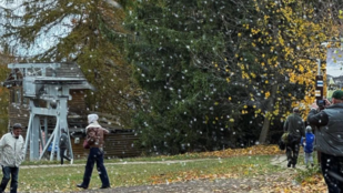 Hózápor volt a Kékestetőn