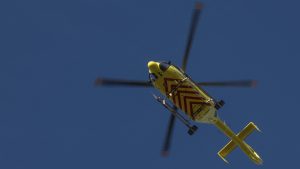 Mentőhelikopter landolt a debreceni CATL-akkumulátorgyárnál